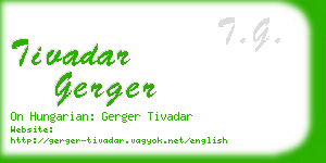 tivadar gerger business card